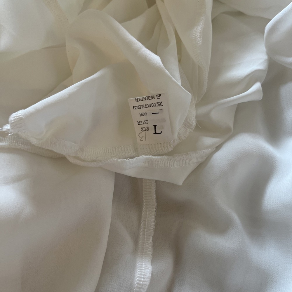 White Layered Ruffle Dress Size Large - Picture 9 of 9